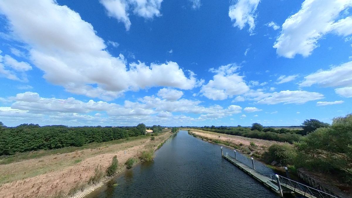 Insta360 Sphere video grab. image of a canal lock.