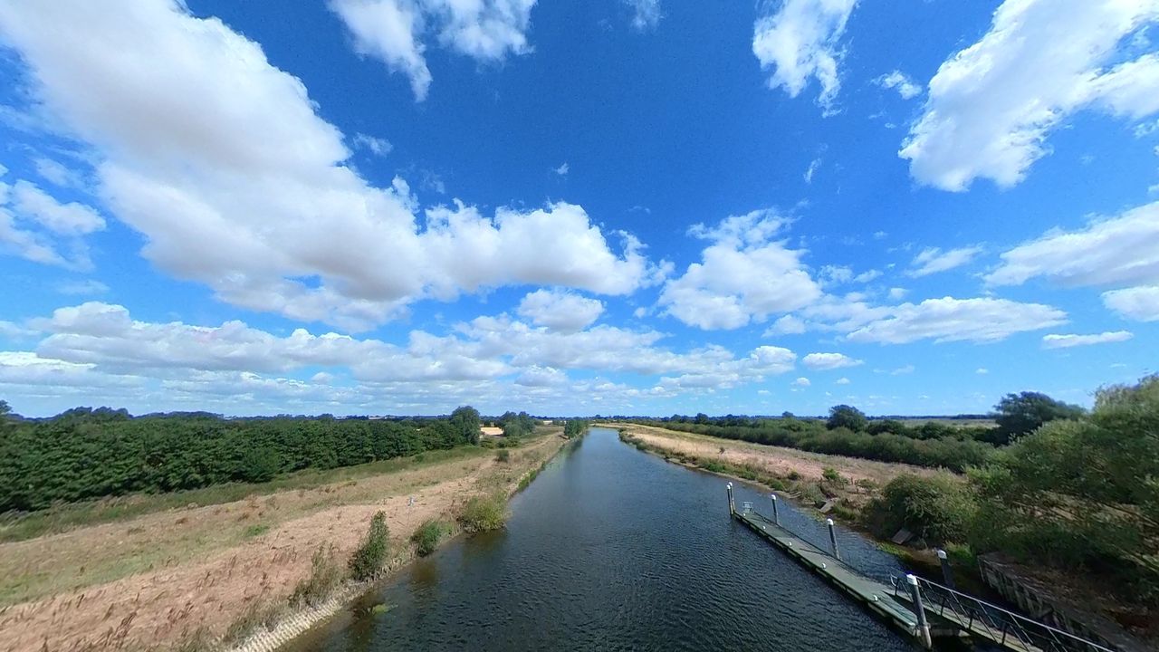 Insta360 Sphere video grab. image of a canal lock.