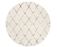 Round Jacklyn Geometric Loomed Rug Cream/Multi Round - Safavieh, Target