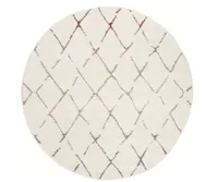 Round Jacklyn Geometric Loomed Rug Cream/Multi Round - Safavieh, Target