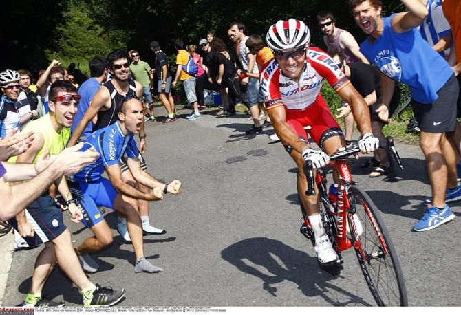 Joaquim Rodriguez (Katusha) attacks on the final climb