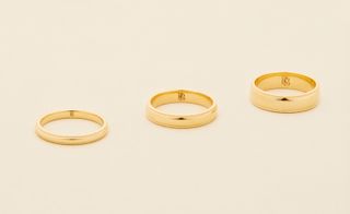 three gold rings