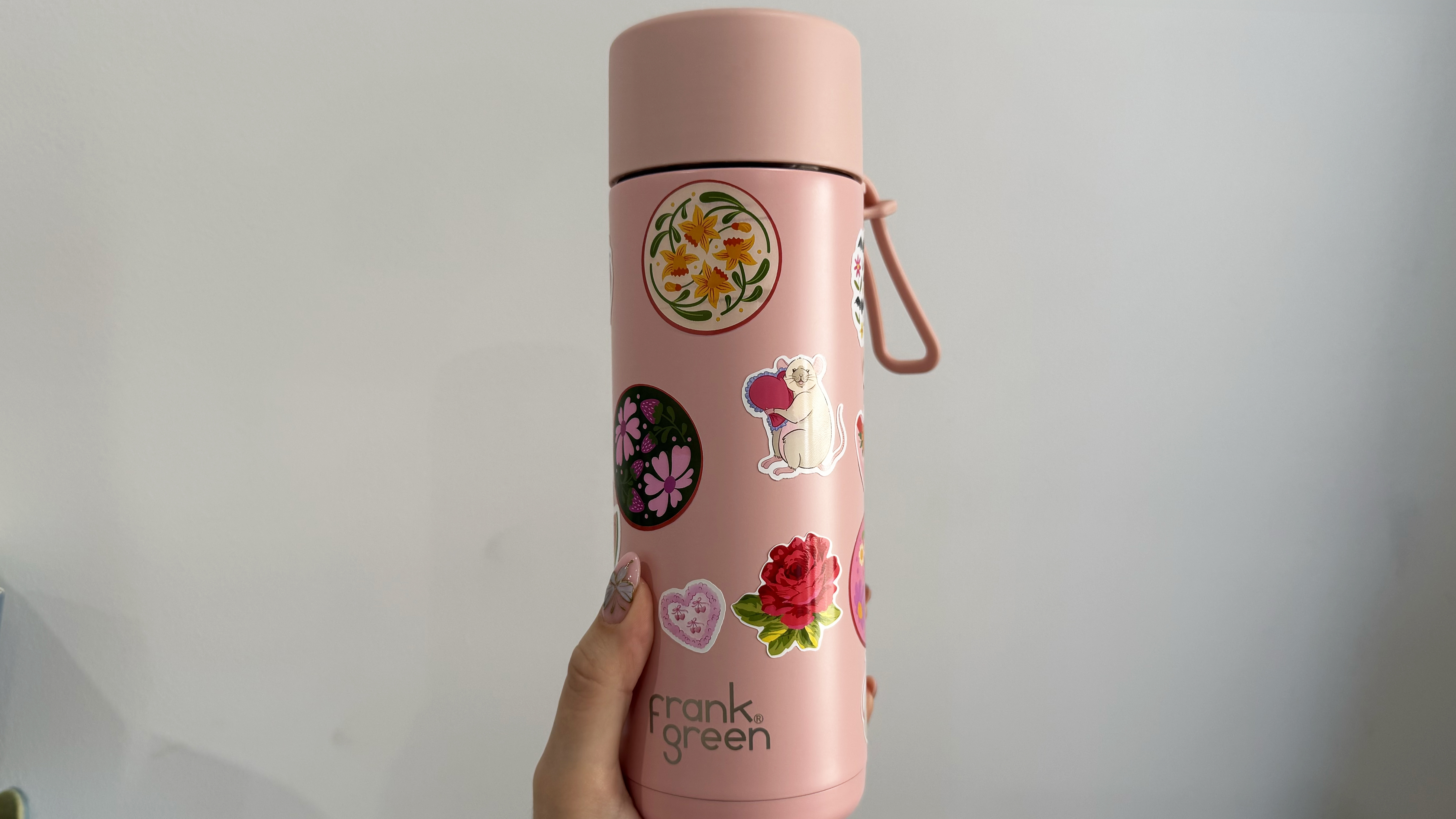 Cricut StickerPix Print + Cut stickers on water bottle