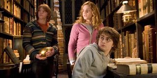 Rupert Grint, Emma Watson and Daniel Radcliffe in Harry Potter and the Goblet of Fire