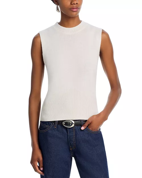 Aqua 100% Cashmere Crewneck Sweater Vest - Exclusive