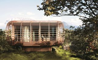 Exterior of The Fincube, by Studio Aisslingera, Ritten, Italy