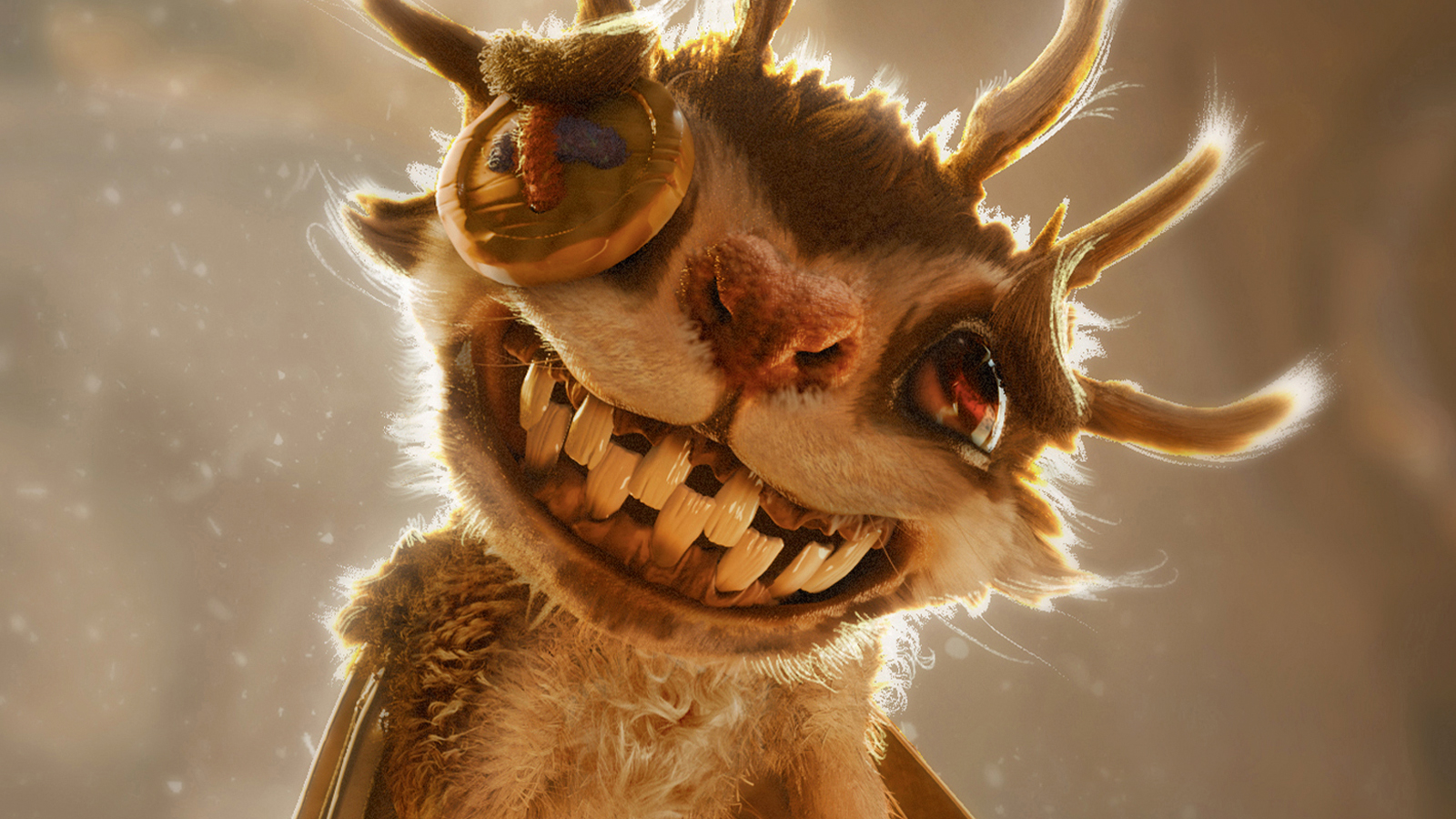 A moth-like creature made in Blender