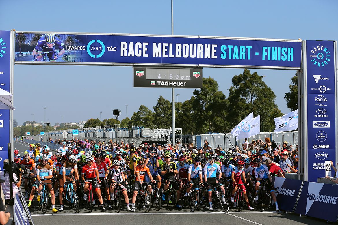 The riders wait for the start