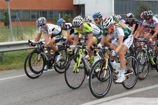 The front of the bunch was riding fast, despite being a few abreast