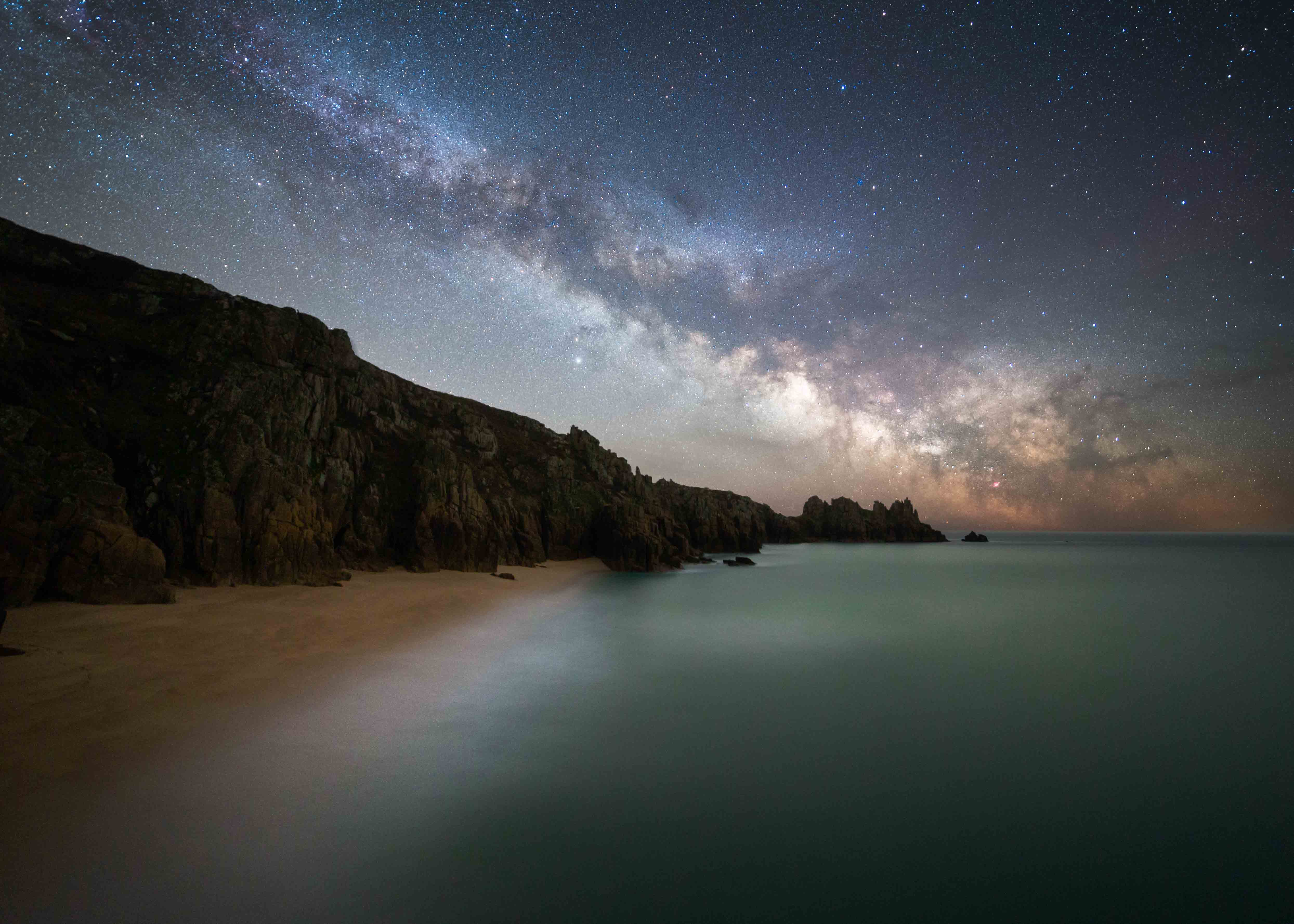 Astrophotography image taken at beach