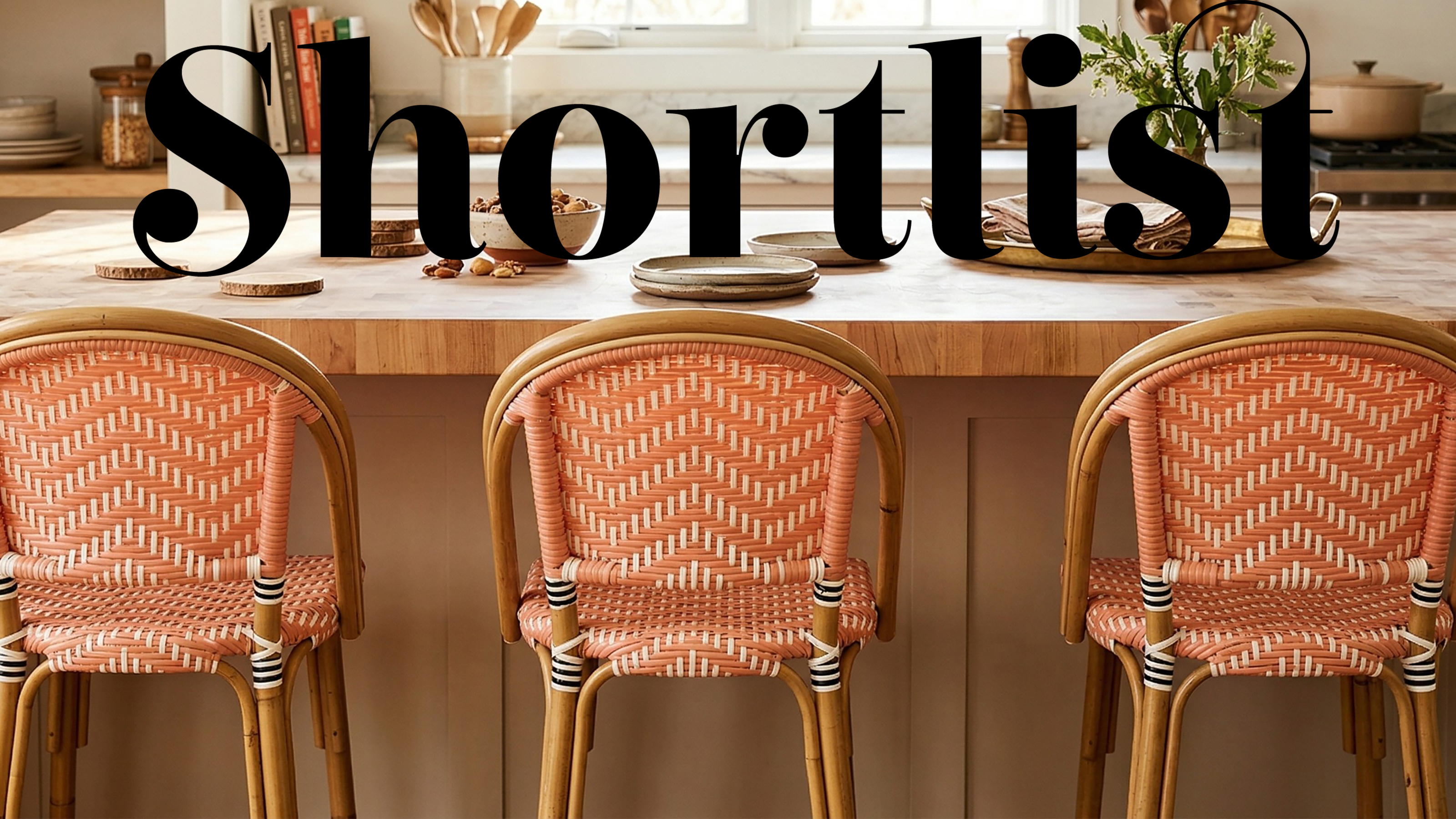Kitchen with bistro bar stools