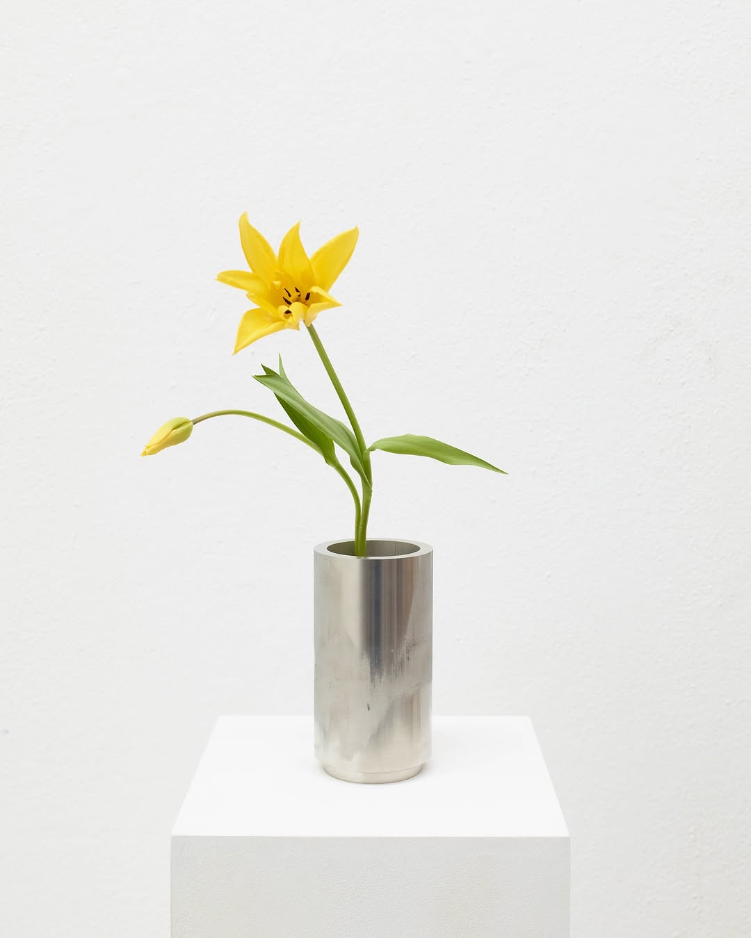 Metal vase by Eddie Olin