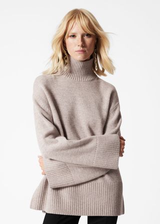 Oversized Turtleneck Wool Jumper