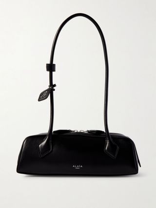 Alaïa, Le Teckel Small Leather Shoulder Bag in Black