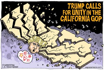 Political Cartoon U.S. Trump California