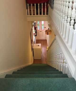 leopard print hallway