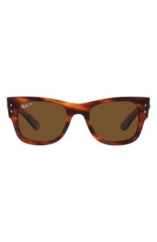 Mega Wayfarer 52mm Polarized Square Sunglasses