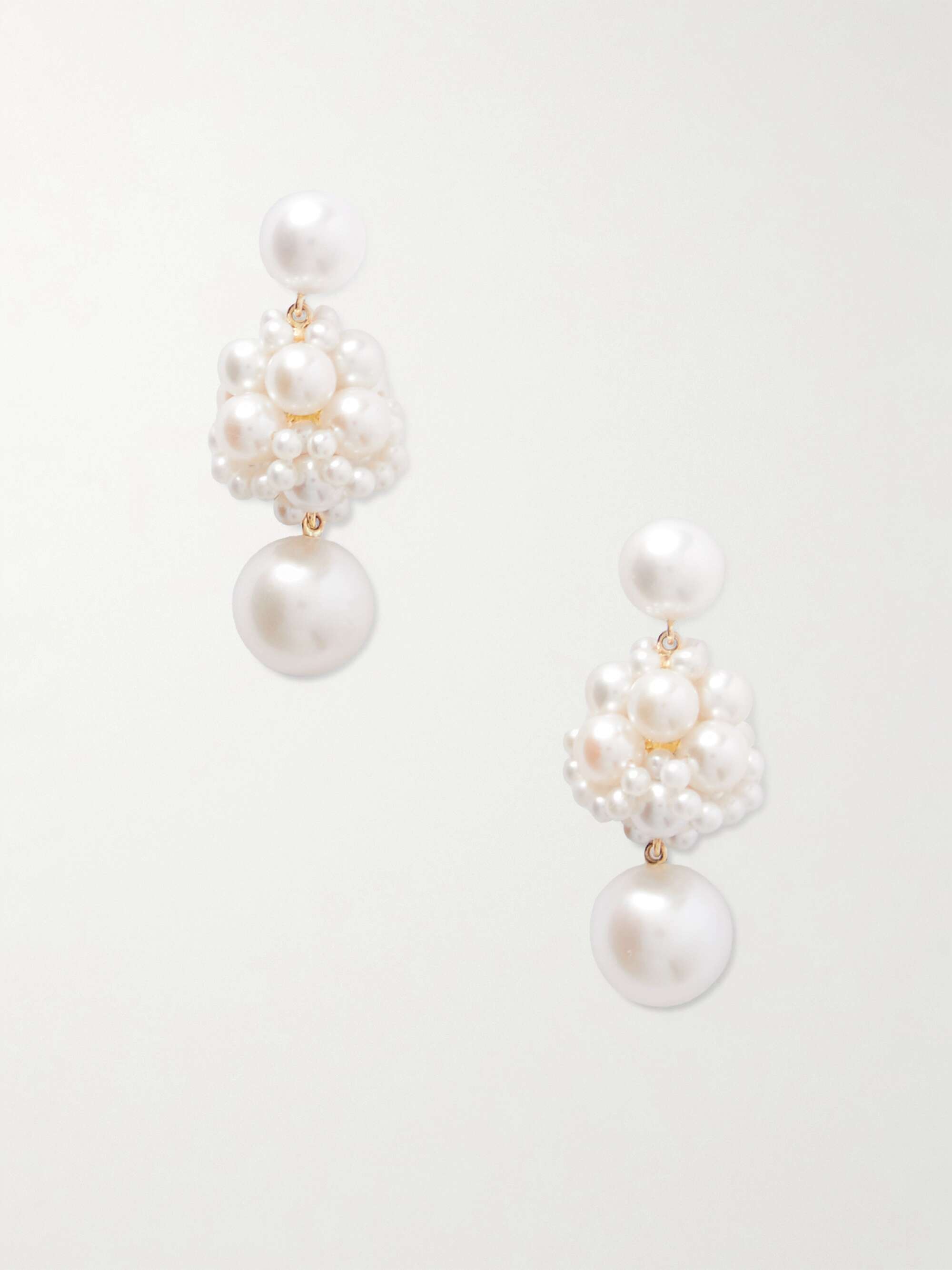 Dora 14-Karat Recycled Gold Pearl Earrings