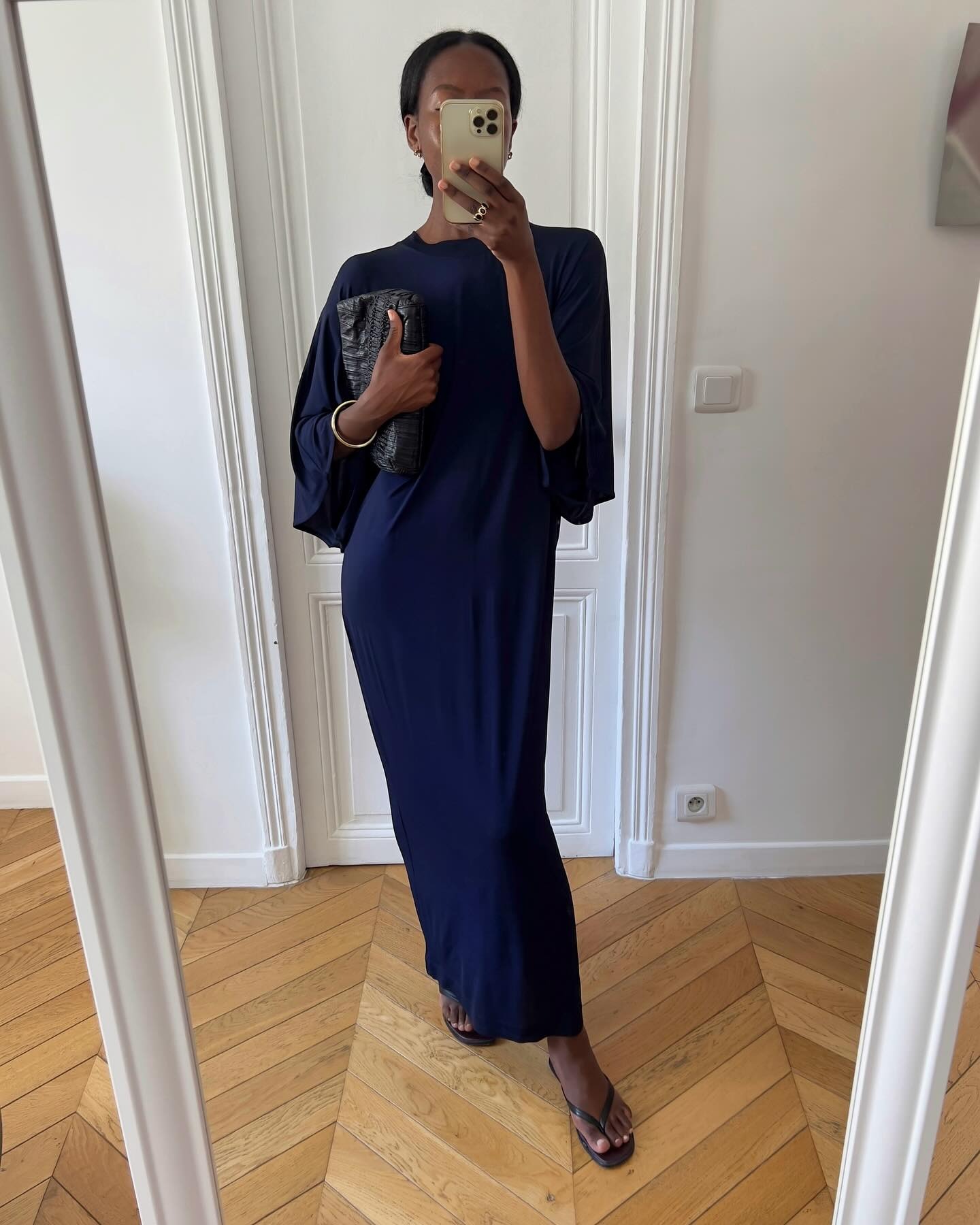 Sylvie Mus wearing a Dagmar dress.