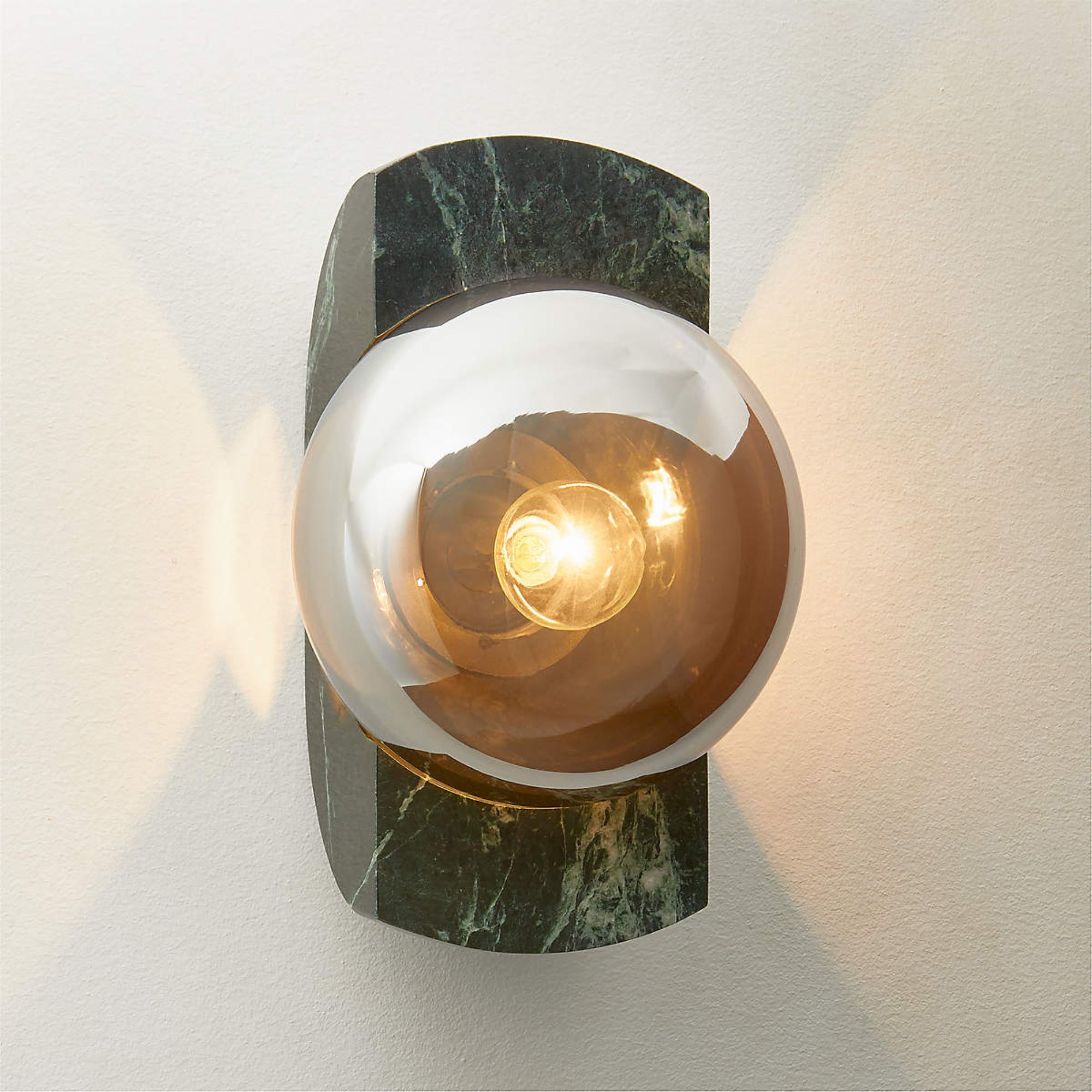 Neptune Green Marble Wall Sconce