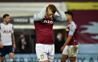 Aston Villa's Ross Barkley shows his frustration