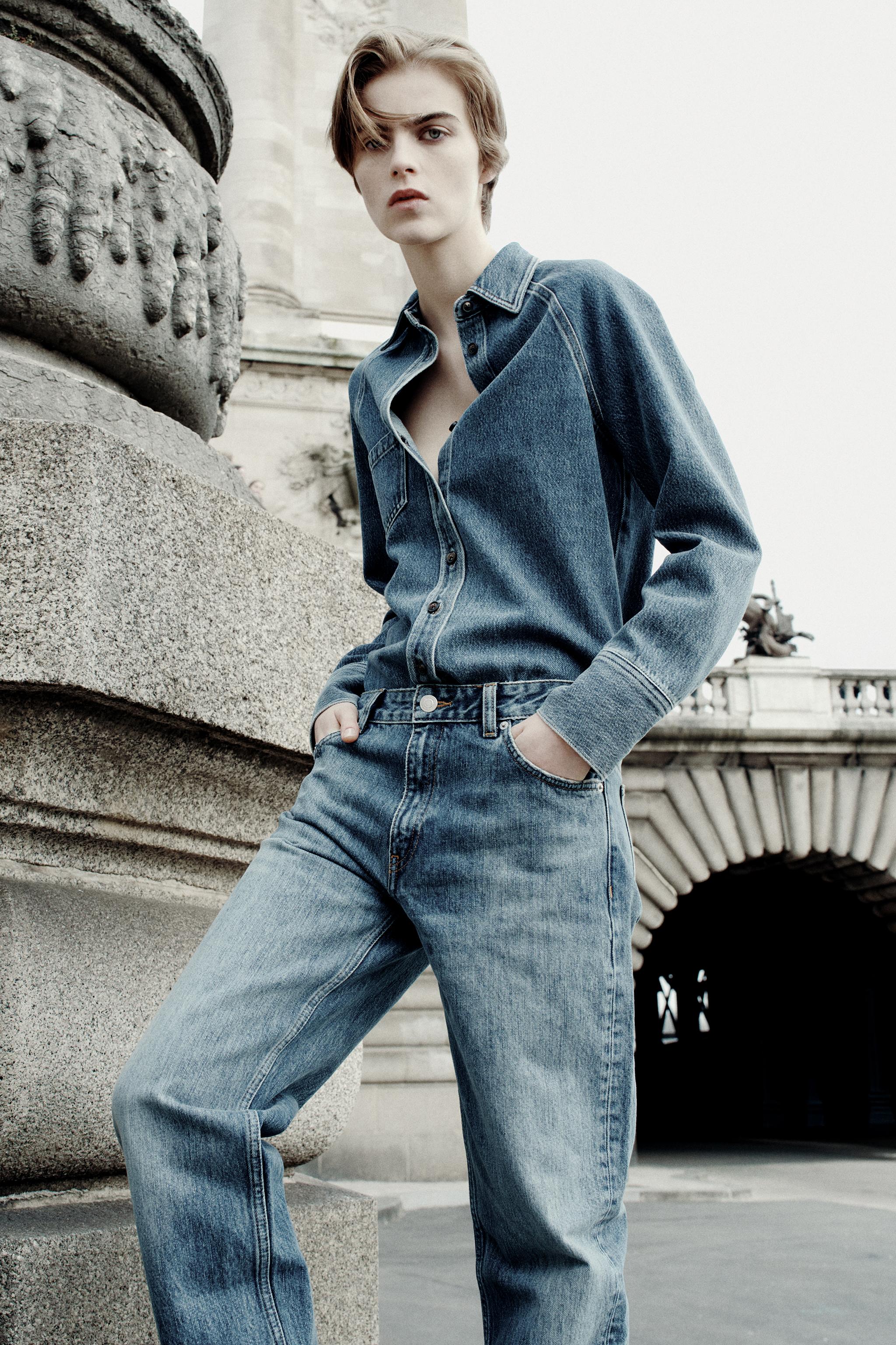 Zw Collection Slim Fit Mid-Rise Jeans