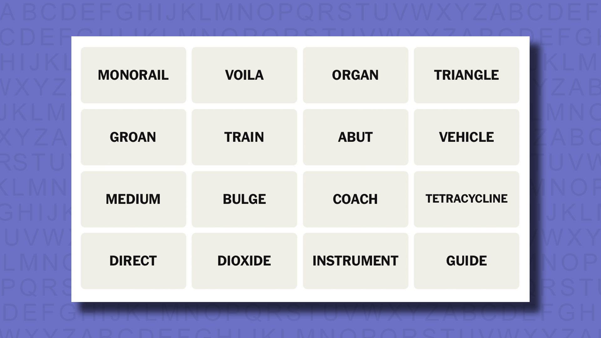 NYT Connections hints for game 780 on a purple background