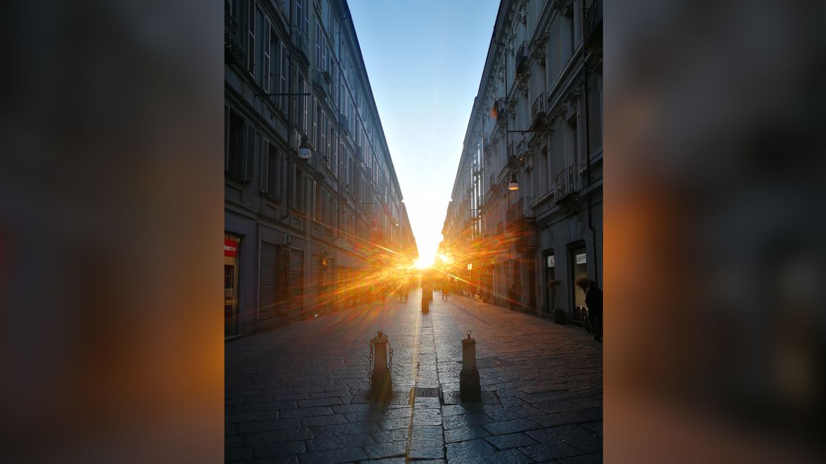 A team of scientists has found an alignment that occurs between the rising sun and a major street in Turin that was constructed around 28 B.C. 