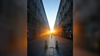 A team of scientists has found an alignment that occurs between the rising sun and a major street in Turin that was constructed around 28 B.C.