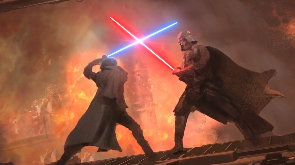 This teaser of the Star Wars spinoff series &quot;Obi-Wan Kenobi&quot; hints at a duel with Darth Vader on Mustafar, but is it a new one or the original fight?