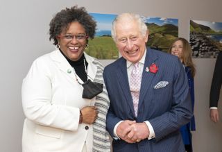 Barbados Prime Minister Mia Amor Mottley and Prince Charles at COP26