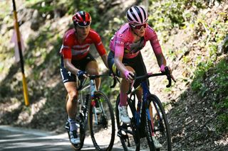 Elisa Longo Borghini and Lotte Kopecky on Blockhaus at the Giro d'Italia Women