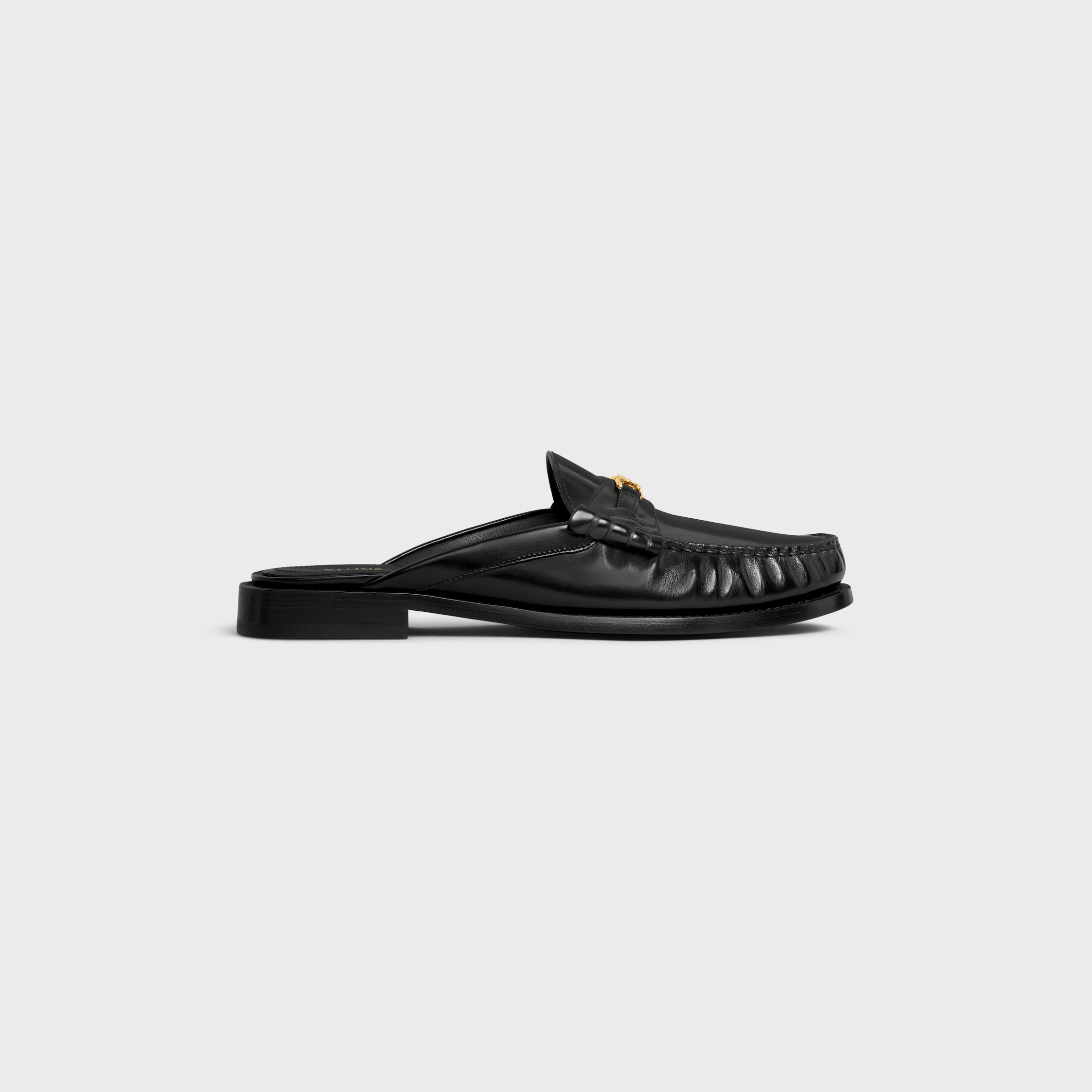 Celine Luco Mule Loafer in Polished Bull