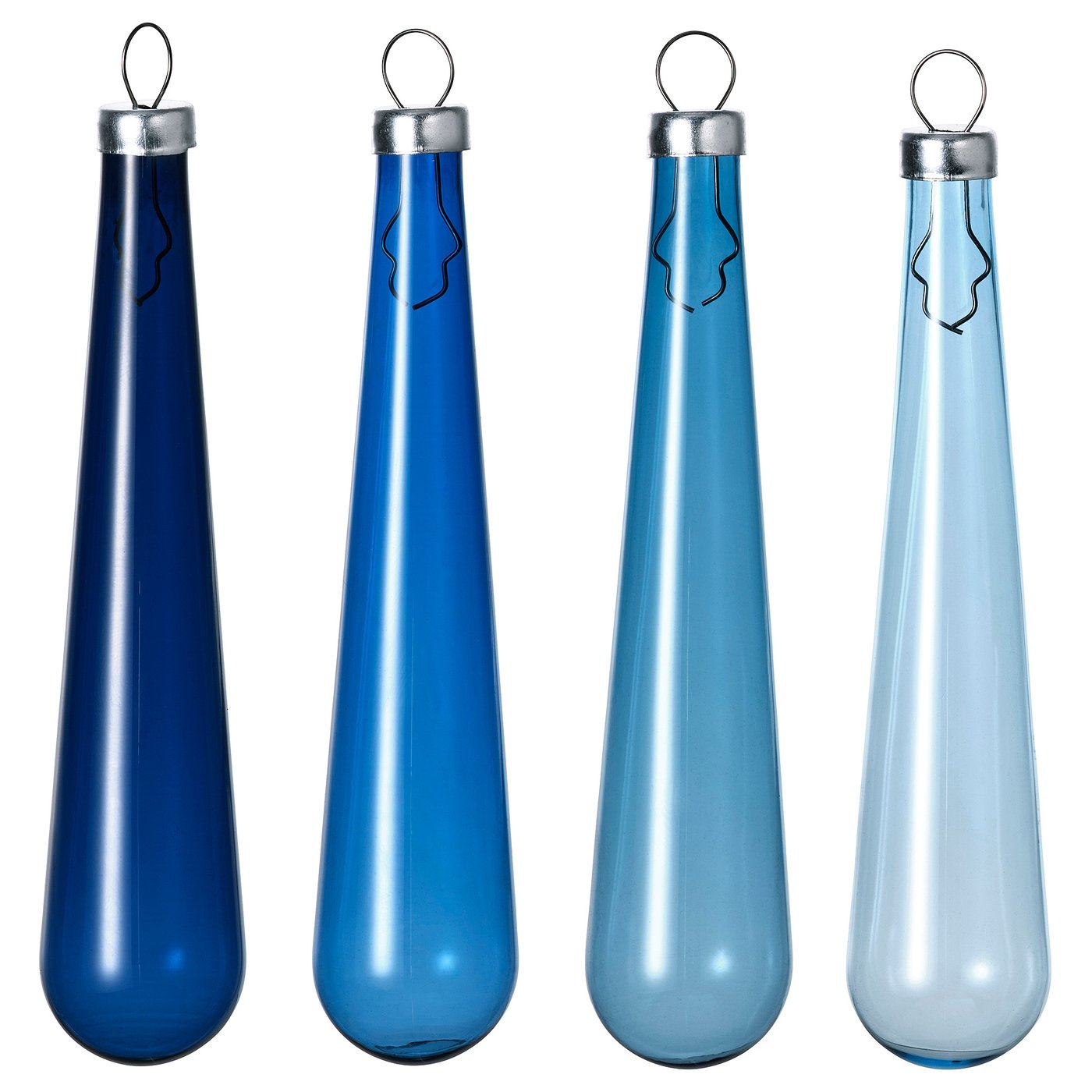 Vinterfint Tree Ornament - Drop-Shaped Glass/blue 14 Cm