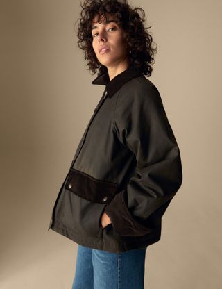 Waxed Pure Cotton Utility Jacket