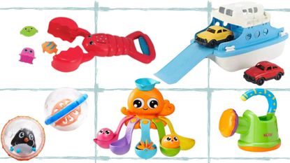 Montage of best bath toys