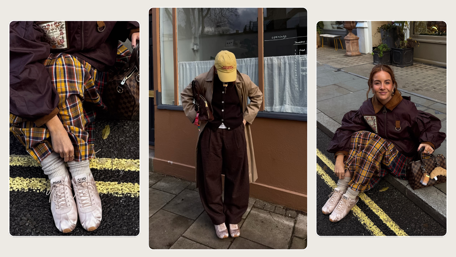 Fashion person rebeccaferrazwyatt shows the pink trainer trend 2026. 