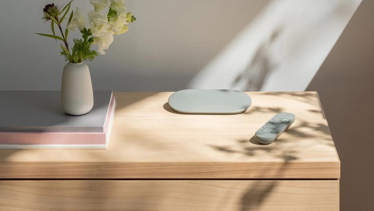 Google TV Streamer on a table