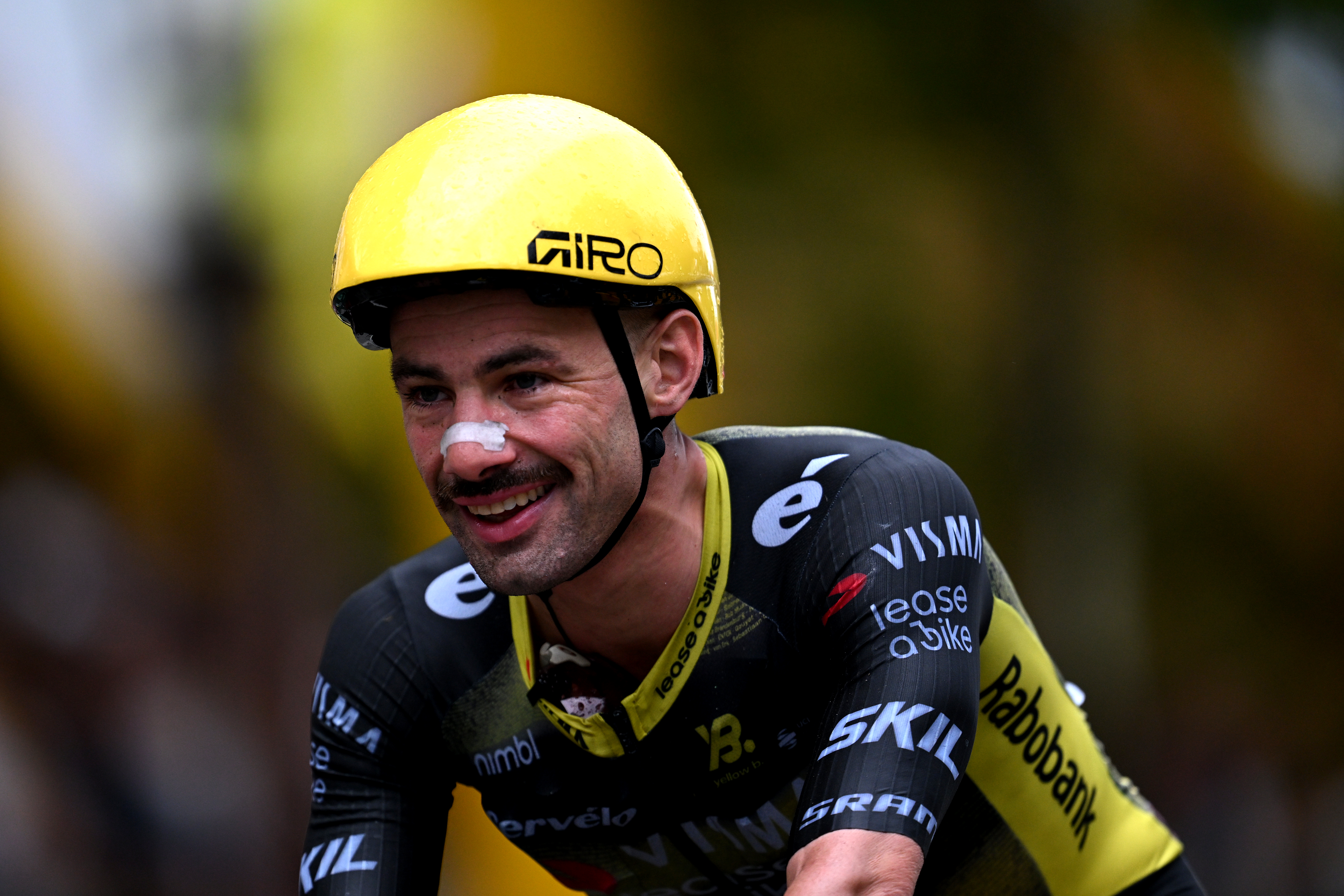 PARIS - CHAMPS-ELYSEES, FRANCE - JULY 27: Victor Campenaerts of Belgium and Team Visma | Lease a Bike reacts after the 112th Tour de France 2025, Stage 21 a 132.3km stage from Mantes-la-Ville to Paris - Champs-Elysees / #UCIWT / on July 27, 2025 in Paris - Champs-Elysees, France. (Photo by Tim de Waele/Getty Images)