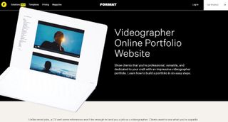 Homepage of Format, one of the best website builders for videographers, featuring video portfolio website