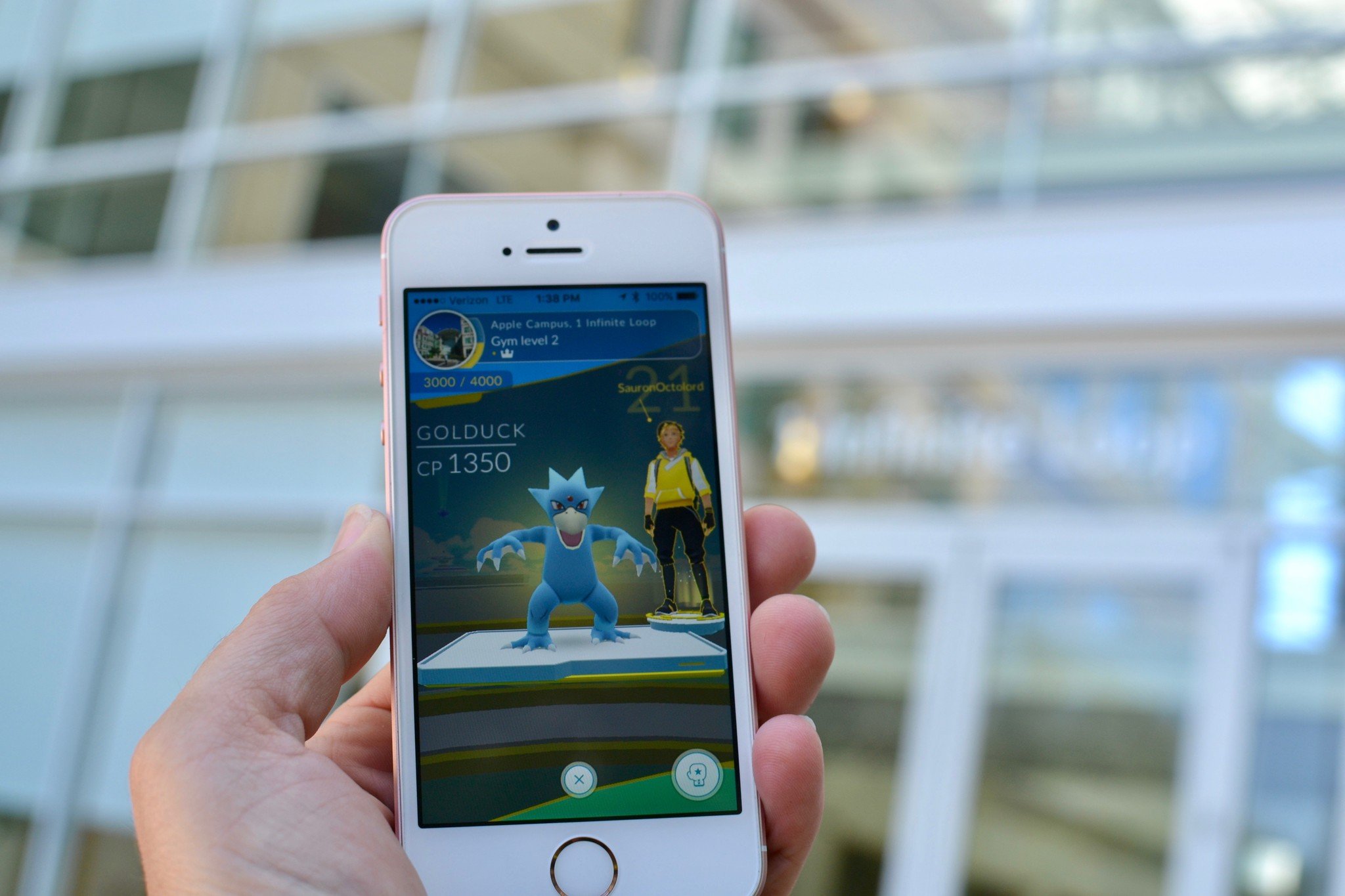 Playing Pokemon Go at Apple headquarters