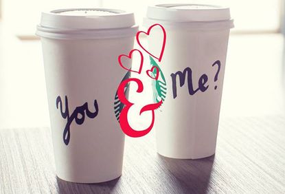 There's nothing more romantic than a Starbucks date, apparently.