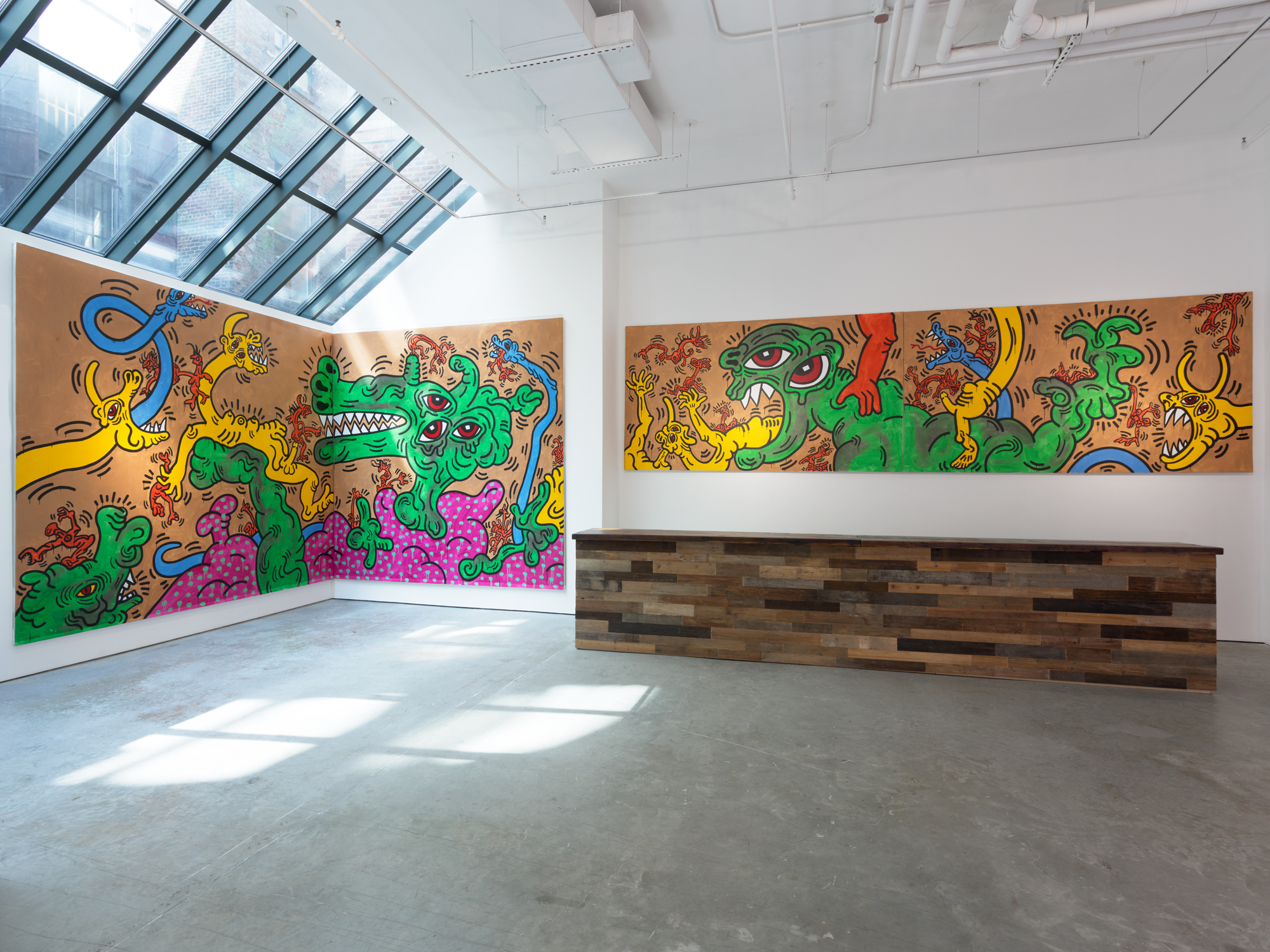 keith haring installation imagery at 60 white