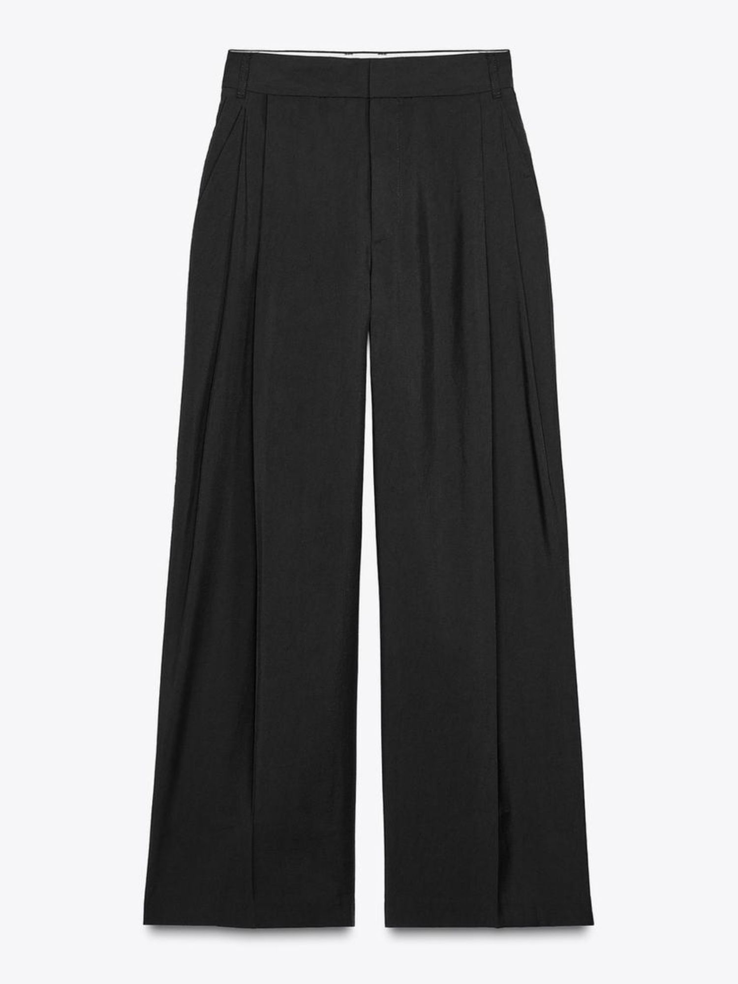 Zara Double Pleat Trousers With Flaps