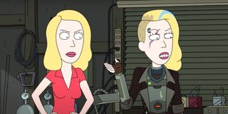 Sarah Chalke as Beth and Space Beth on Rick and Morty