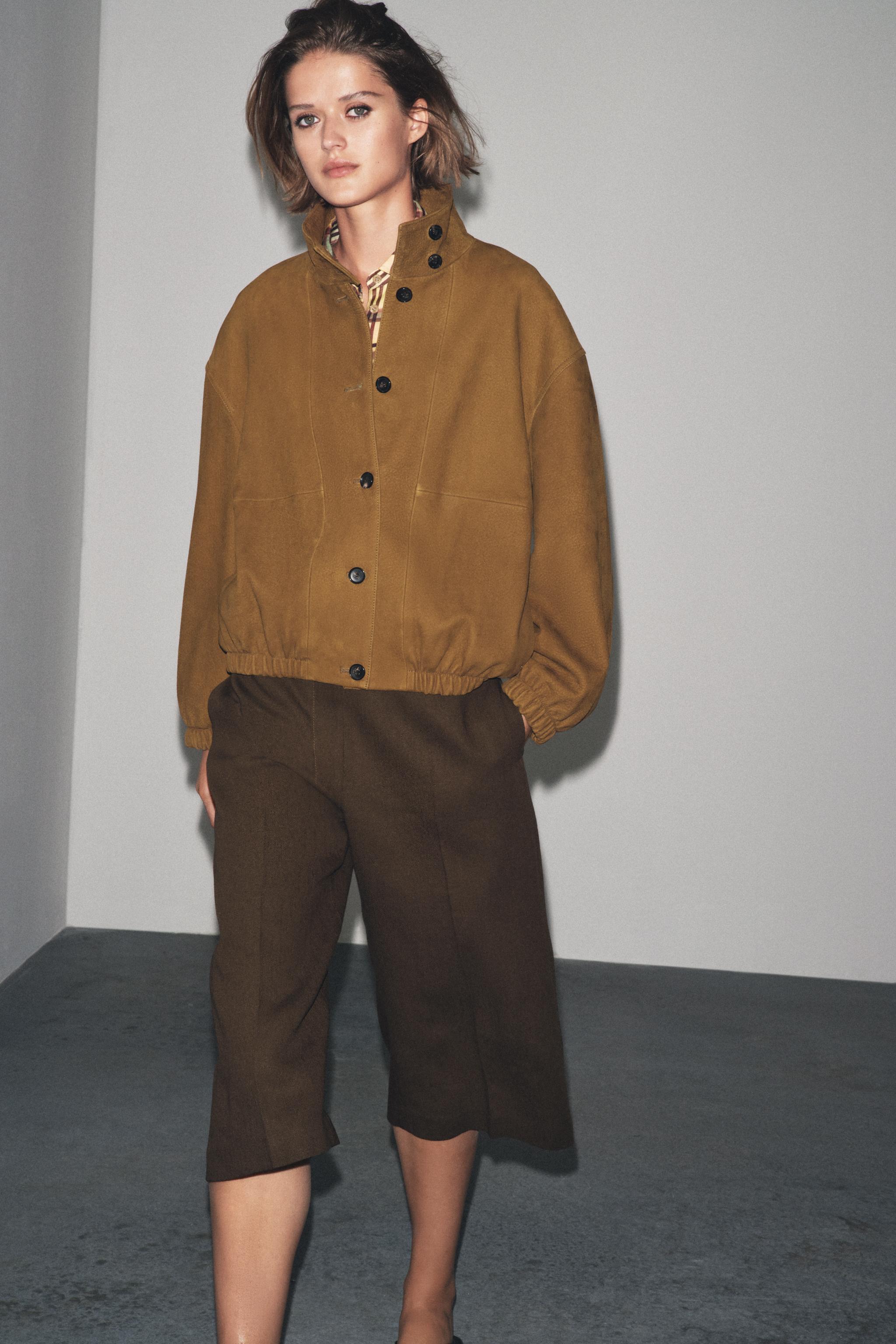 Leather Bomber Jacket Zw Collection Limited Edition