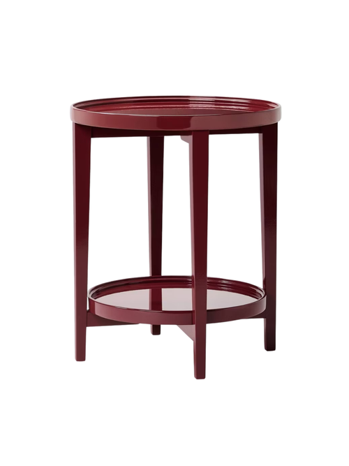 Round Lacquer Side Table 