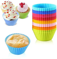 EATO Silicone Muffin Cupcake Cases, Reusable Cake Moulds - View at Amazon