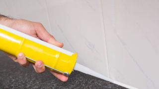 Sealing grout on tile