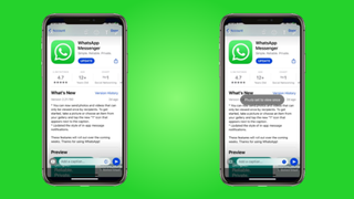 WhatsApp View Once feature showing on an Apple iPhone X